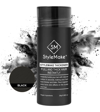 StyleMake Thickener 28g Hair Fibers | Plant-Based Cotton Fibers