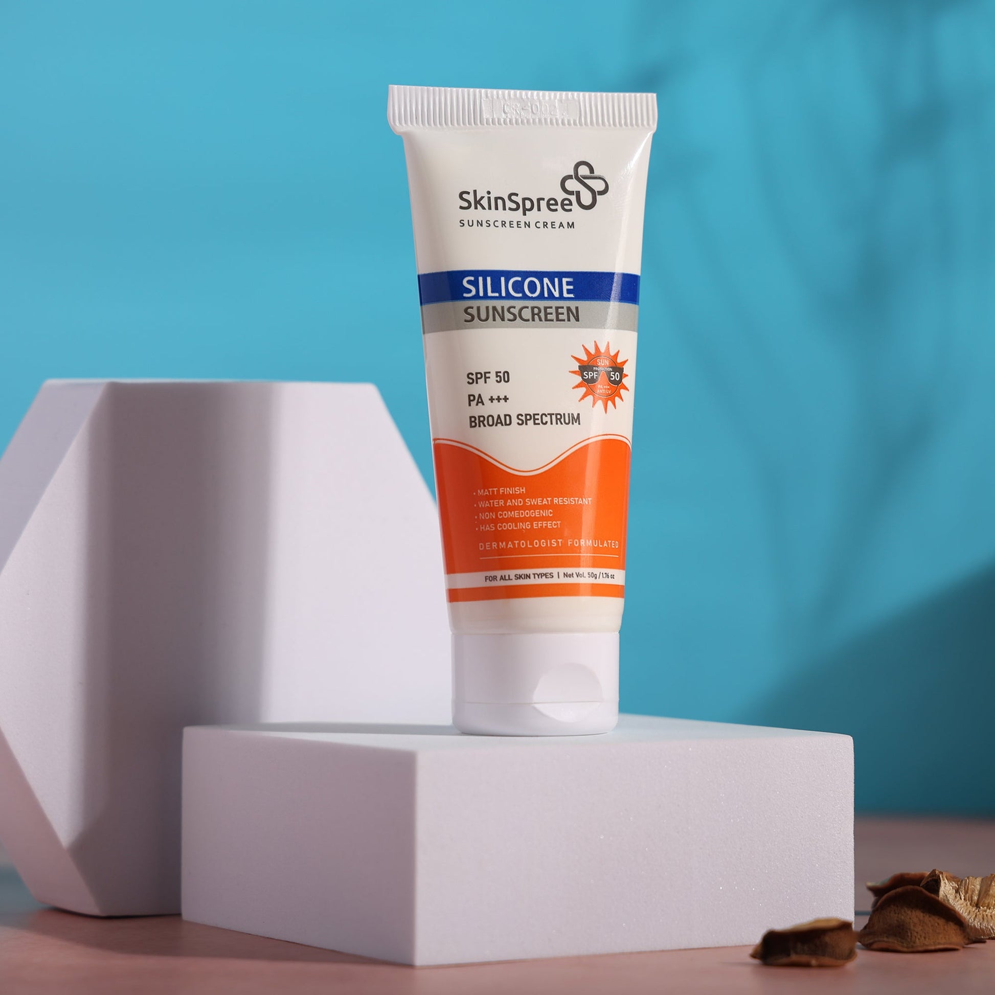 SkinSpree Silicone Sunscreen SPF 50 PA+++ dermatologist formulated for all skin types