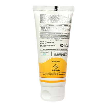 SkinSpree Ceramide & Hyaluronic Acid Sunscreen Cream 50g SPF 50+ PA++++ for UVA/B & Blue Light Protection | Fragrance-Free & Color-Free | For Glowing & Hydrating Skin | Broad Spectrum