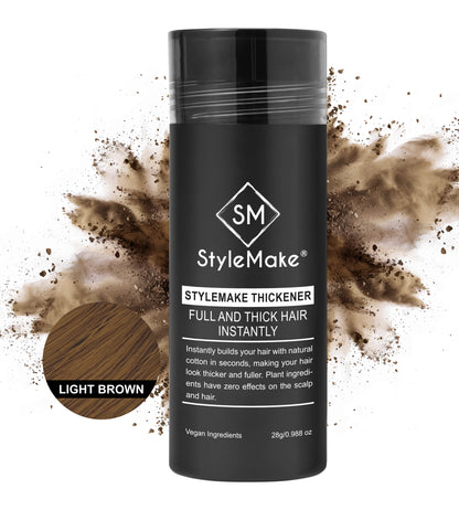 StyleMake Thickener 28g Hair Fibers | Plant-Based Cotton Fibers