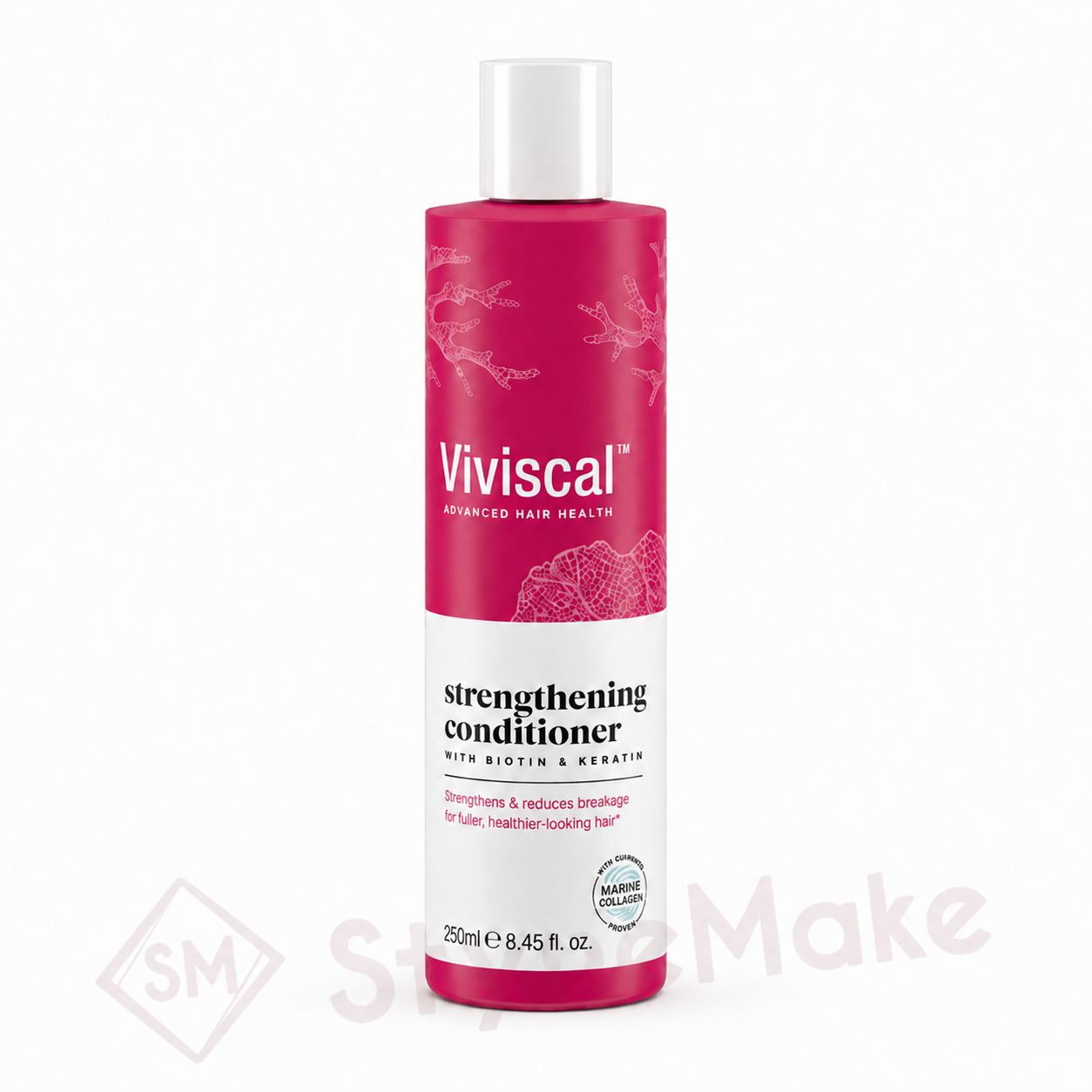 Viviscal Strengthening Conditioner 250ml with biotin, keratin, marine collagen and seaweed extract for lightweight hydration and reduced hair breakage, available in India at StyleMake.
