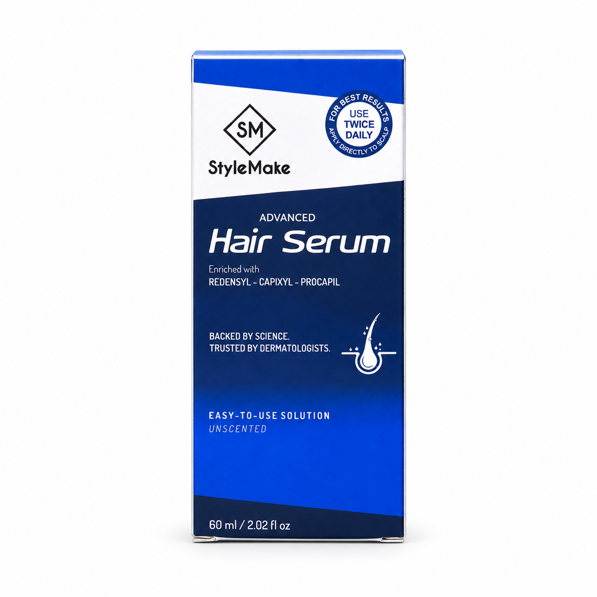 StyleMake Advanced Hair Serum 60 ml | Redensyl, Capixyl & Procapil | Scalp Care for Thinning Hair | Men & Women
