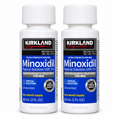 Kirkland 2 Months Supply Minoxidil 5% Extra Strength Hair Regrowth For Men Topical Solution