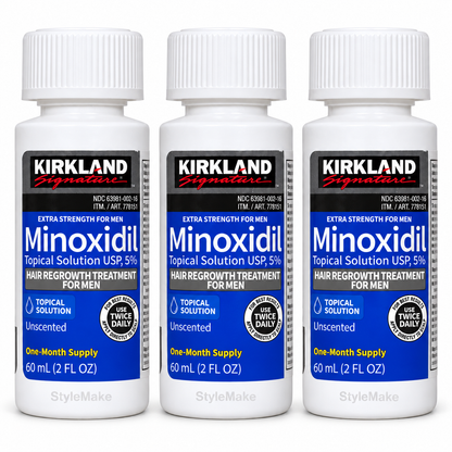 Kirkland 3 Months Supply Minoxidil 5% Extra Strength Hair Regrowth For Men Topical Solution