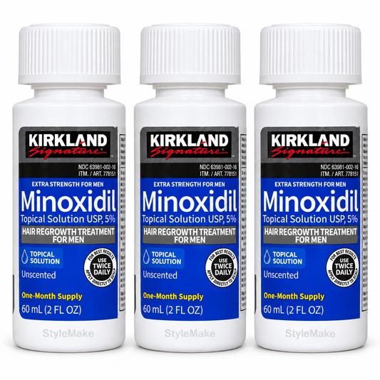 Kirkland 3 Months Supply Minoxidil 5% Extra Strength Hair Regrowth For Men Topical Solution