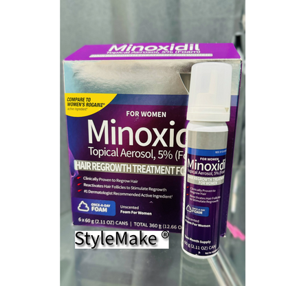 Kirkland 2 Month Supply Minoxidil 5% Hair Regrowth For Women Once a Day Foam.