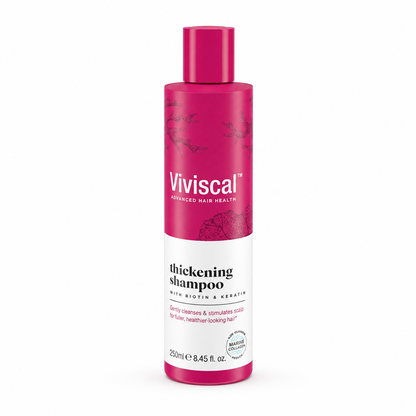 Viviscal Thickening Shampoo 250ml with biotin, keratin and marine collagen for fuller, healthier-looking hair, available in India at StyleMake.