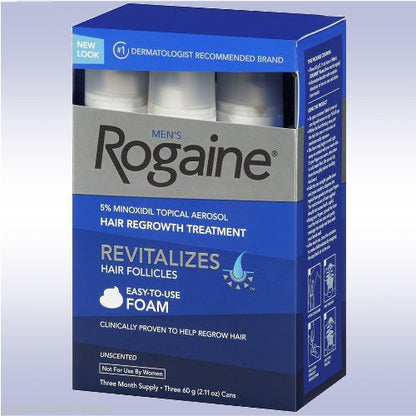 3 Month Supply Rogaine Foam 5% Minoxidil for Men Hair Loss