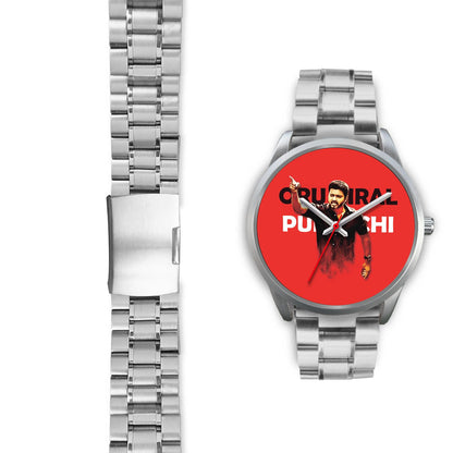 Ilayathalapathy Vijay Designed Silver Watch Imported Stainless Steel Metal High Quality