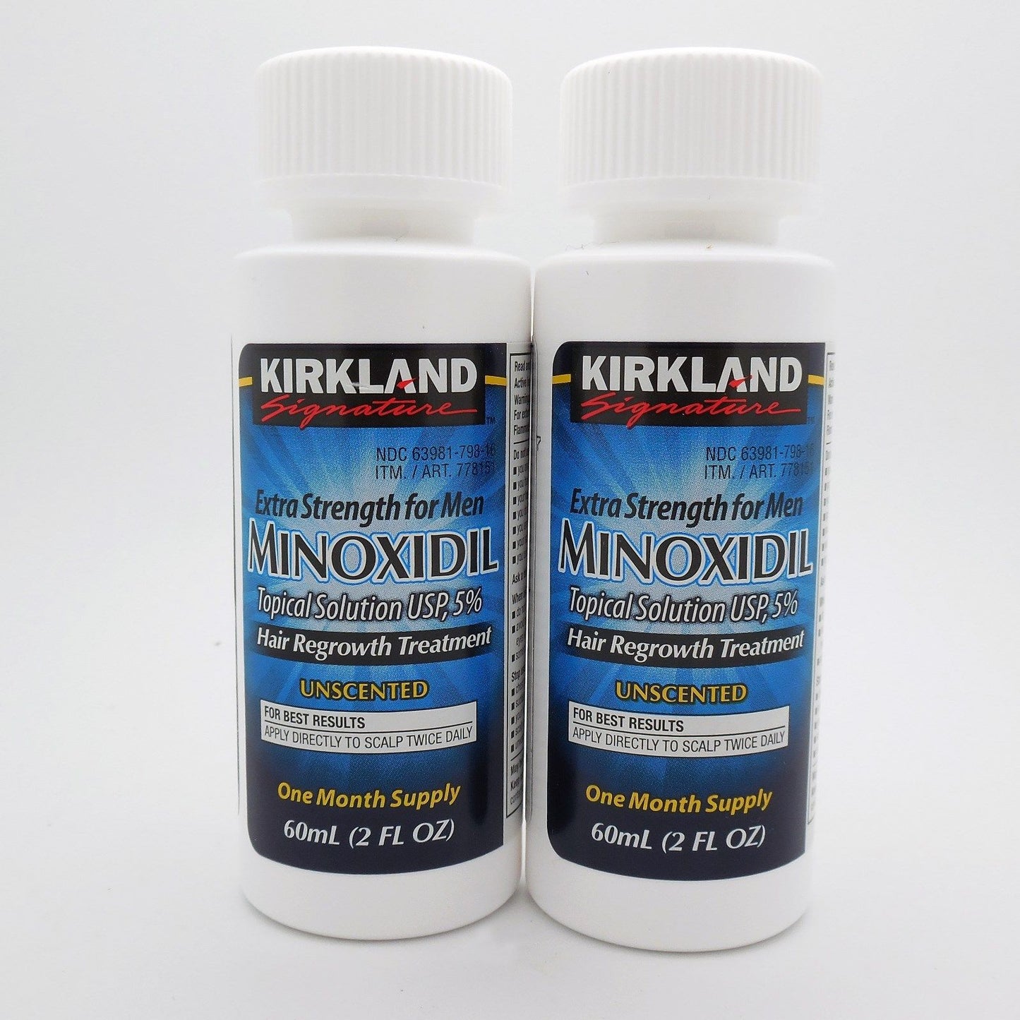 Kirkland 2 Months Supply Minoxidil 5% Extra Strength Hair Regrowth For Men Topical Solution