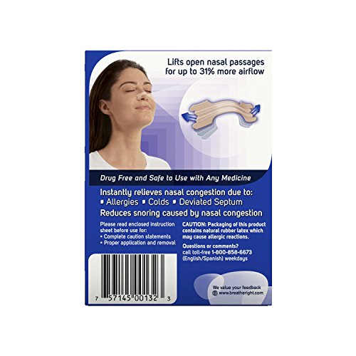 Breathe Right Nasal Strips in India Original 30 Large Tan Strips