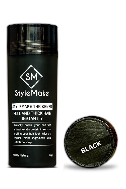 STYLEMAKE Thickener Concealer for Men & Women, Instant Hair Thickening Solution - Black