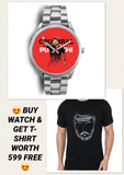 Ilayathalapathy Vijay Designed Silver Watch Imported Stainless Steel Watch + Free T shirt