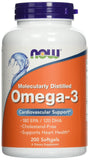 Now Foods Omega-3 1000mg Cardiovascular Support Molecularly Distilled