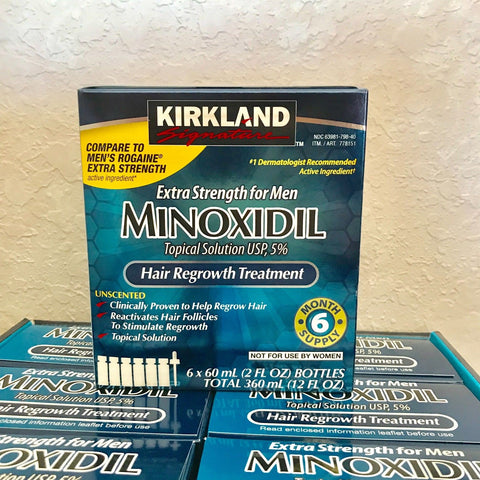 Kirkland Minoxidil 5% Extra Strength Hair Regrowth For Men, 6 Month Supply